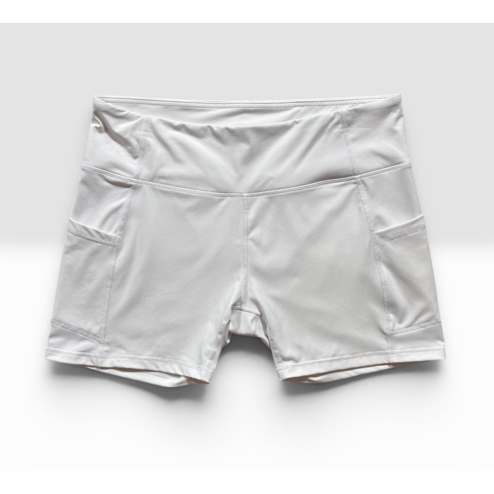 BALEAF Women's Athletic Shorts Running Gym Workout Yoga Size 2XL White -1804